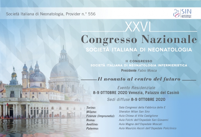 XXVI CONGRESSO NAZIONALE SOCIETA ITALIANA NEONATOLOGIA IL NEONATO AL CENTRO DEL FUTURO
